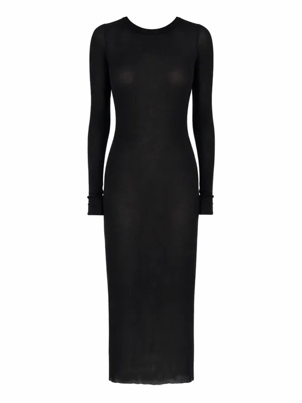 Long-Sleeved Midi Dress