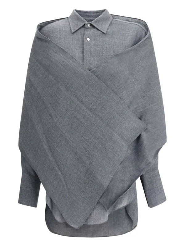 "Giorgia" Shirt With Scarf - Darkpark