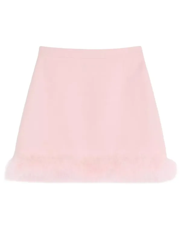 Miniskirt With Feathers - Valentino Garavani