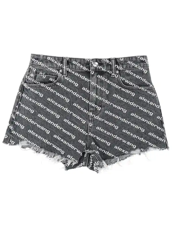 Shorts With All Over Logo - Alexander Wang