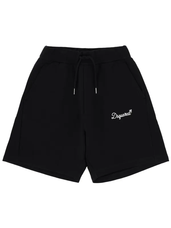 Shorts With Logo Embroidery - Dsquared2