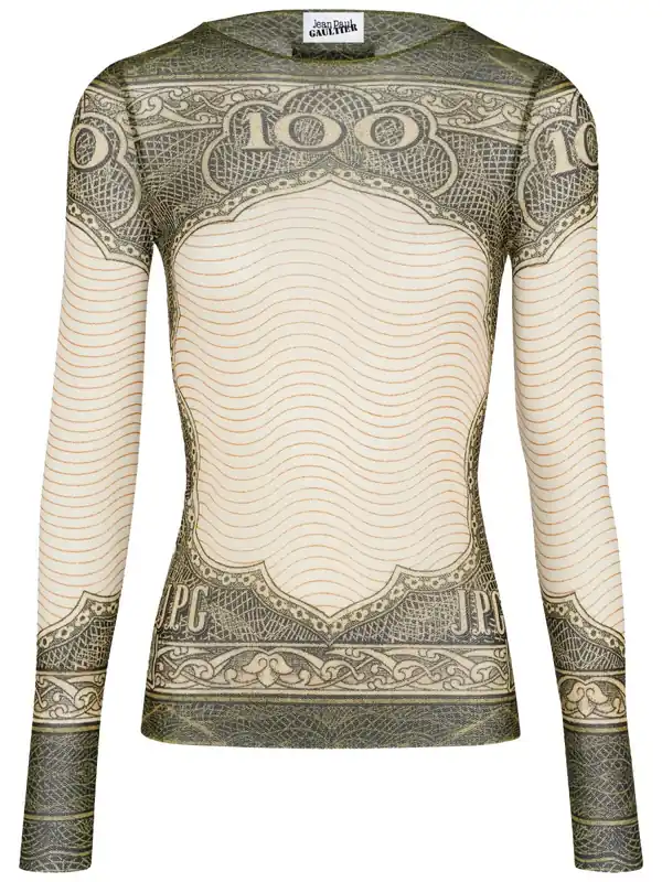 Top With "Cartouche" Print - Jean Paul Gaultier