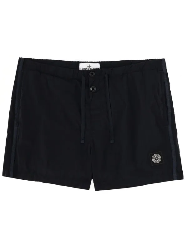 Swimsuit With Logo Patch - Stone Island