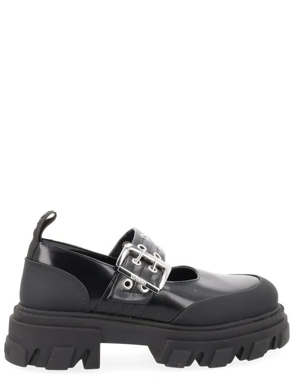 Ballerina With Logo Buckle - Ganni