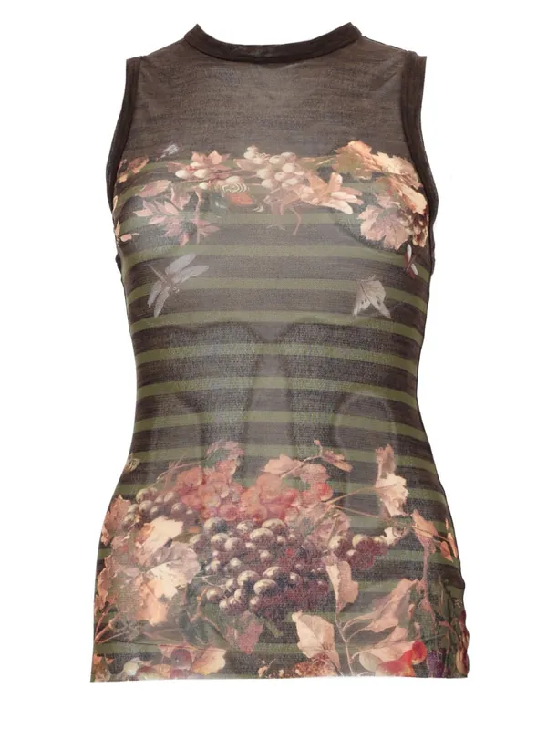 "Mariniere Grape" Print Top - Jean Paul Gaultier