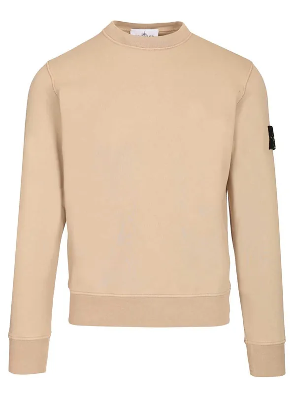 Organic Cotton Sweatshirt Sweatshirts Beige - Stone Island