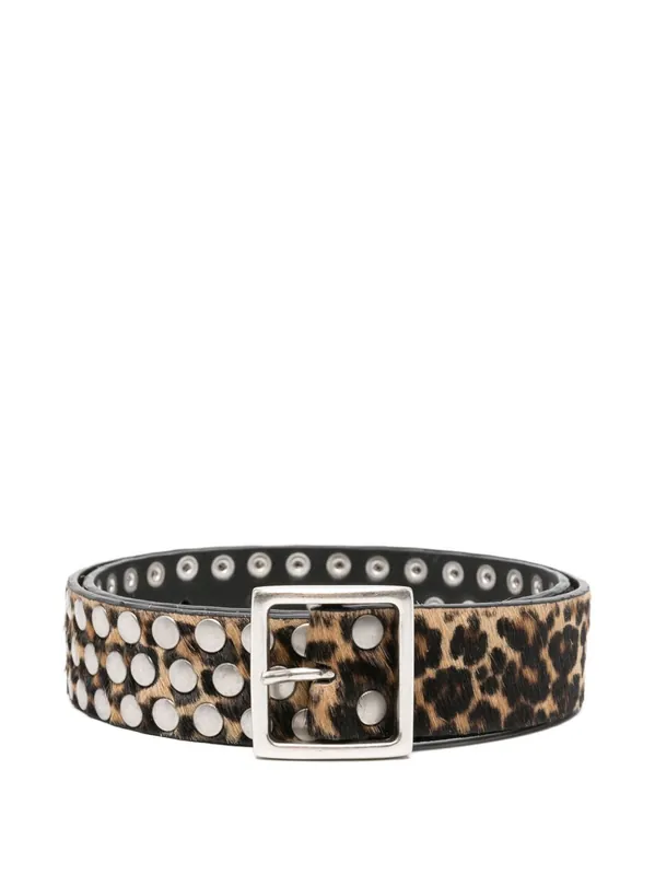 Leo Studded Leather Belt - Golden Goose