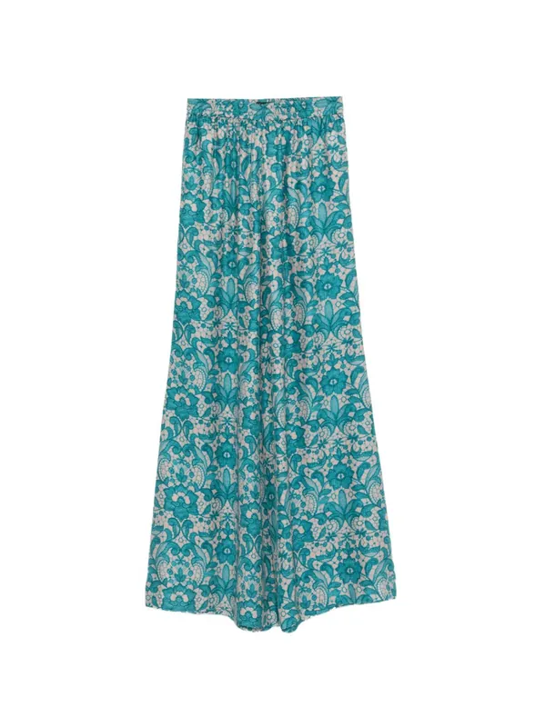 Antonia Printed Silk Trousers - Gianluca Capannolo