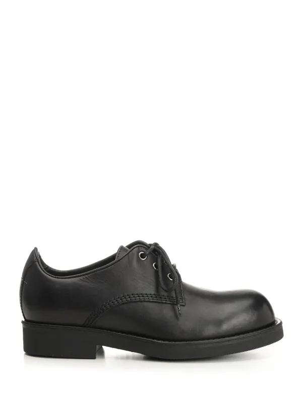 Mm6 Maison Margiela Derby In Leather Lace-Up Shoes Black