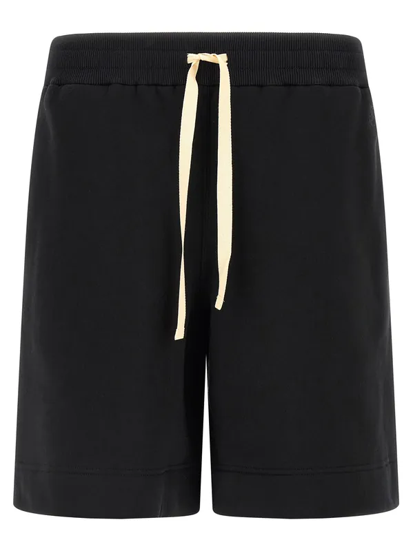 Embroidered Logo Bermuda Shorts Bermuda And Short Black - Jil Sander