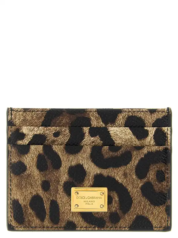 Animal Print Card Holder Wallets And Card Holders Multicolor - Dolce & Gabbana