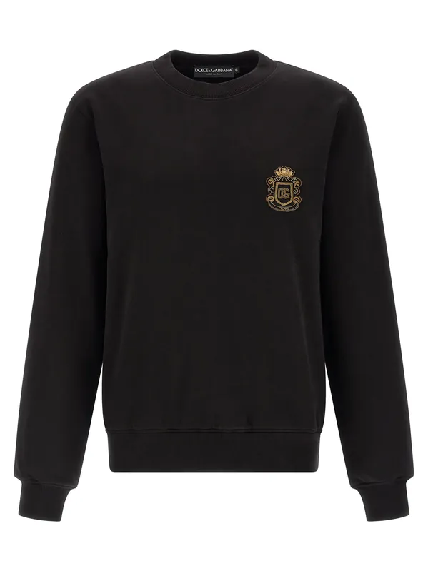 Heraldic Patch Sweatshirt Black - Dolce & Gabbana