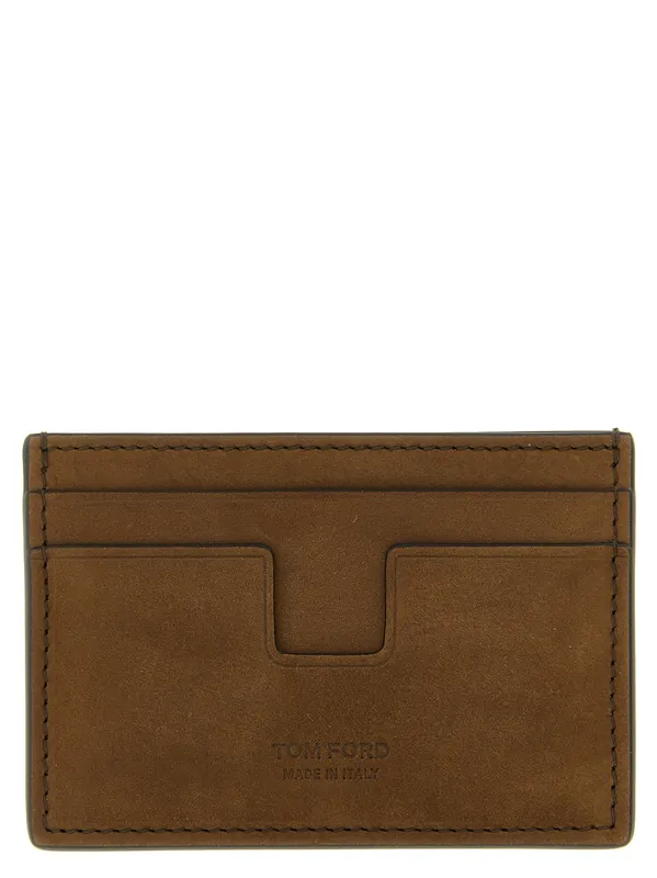T Line Wallets And Card Holders Brown - Tom Ford