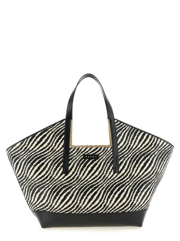 Waves Tote Bag Black - Marni