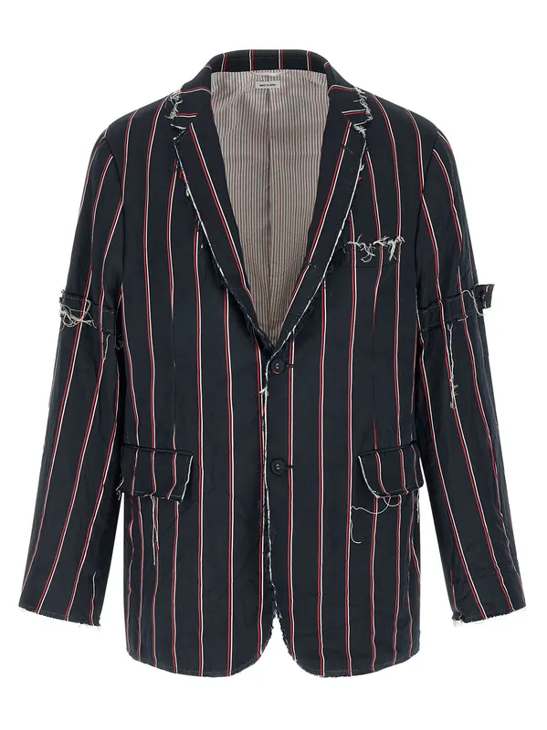 Mogador Striped Blazer Blue - Thom Browne