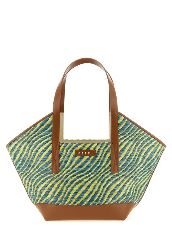 Waves Piccola Tote Bag Green - Marni