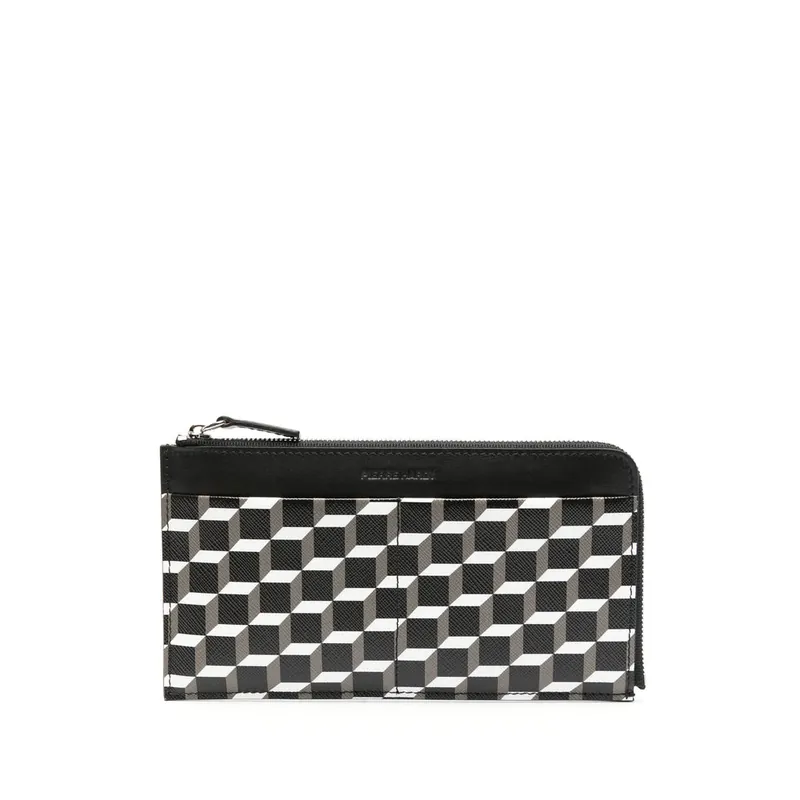 Cube Perspective Wallets Black, White - Pierre Hardy