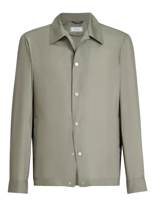 Bonded Silk Unlined Outerwear Jacket - Brunello Cucinelli