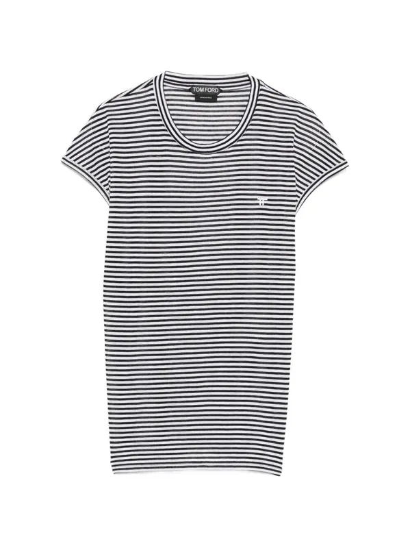 Striped Viscose T-Shirt