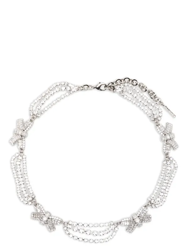 Bow Necklace Jewelry Silver - Alessandra Rich