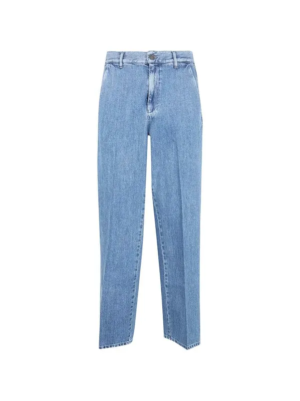 Men`S Washed Denim Pants - Lardini