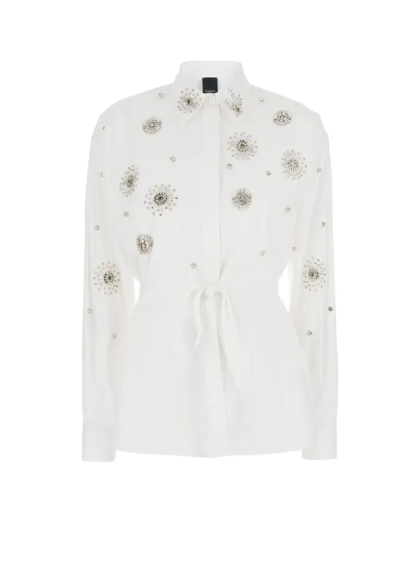 Carley Cotton Popeline Shirt - Pinko