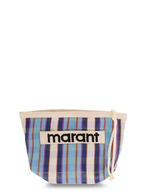 Powden Nylon Clutch With Striped Pattern - Isabel Marant