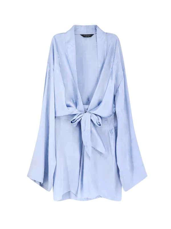Wrap Silk Mini Dress - Balenciaga
