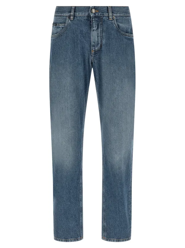 Heraldic Embroidery Jeans Blue - Dolce & Gabbana