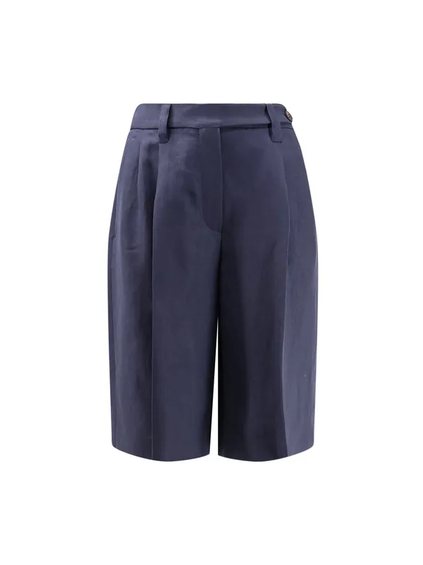 Viscose And Linen Bermuda Shorts - Brunello Cucinelli