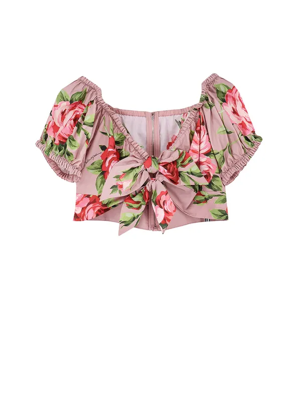 Cotton Top With Iconic Print - Dolce & Gabbana