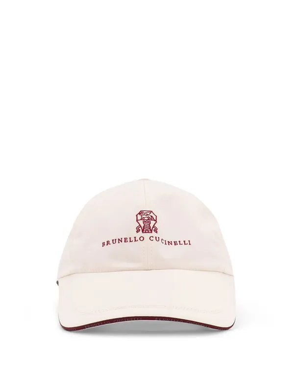 Nylon Hat With Embroidered Logo On The Front - Brunello Cucinelli