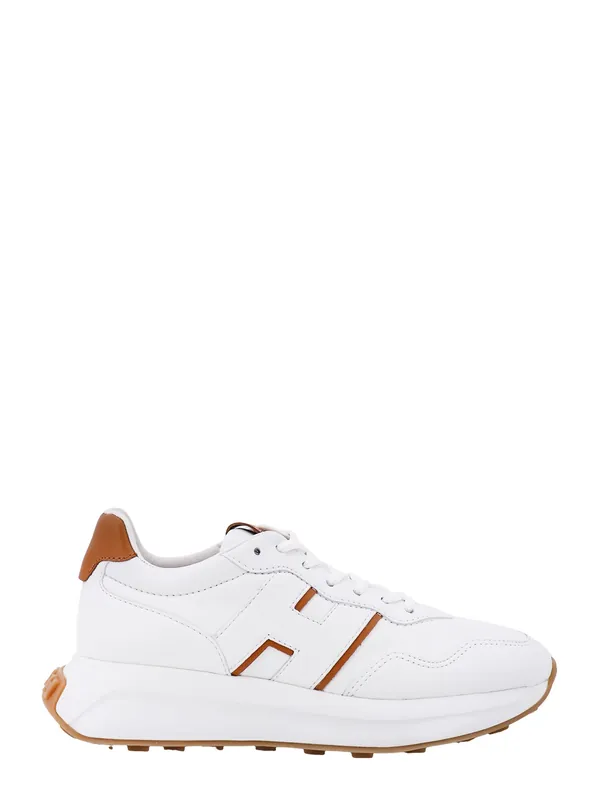 Leather Sneakers With Logo On The Side - Hogan