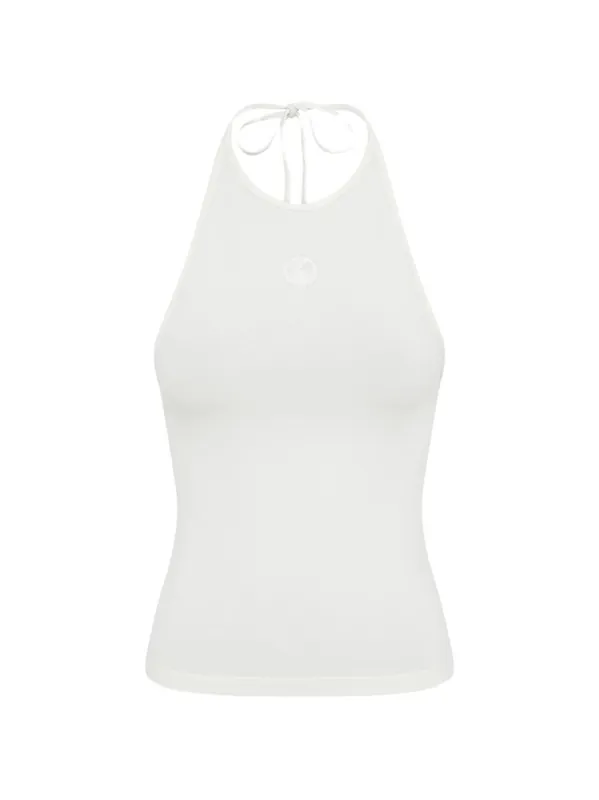 Logo Cotton Tank Top - Marine Serre