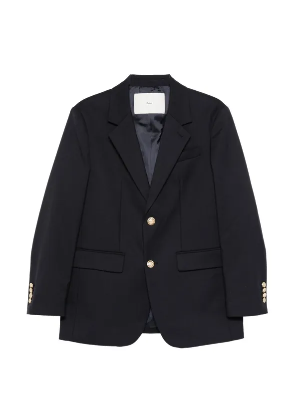 Wool Blend Single-Breasted Blazer