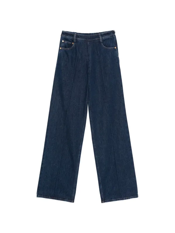 High-Waisted Denim Jeans