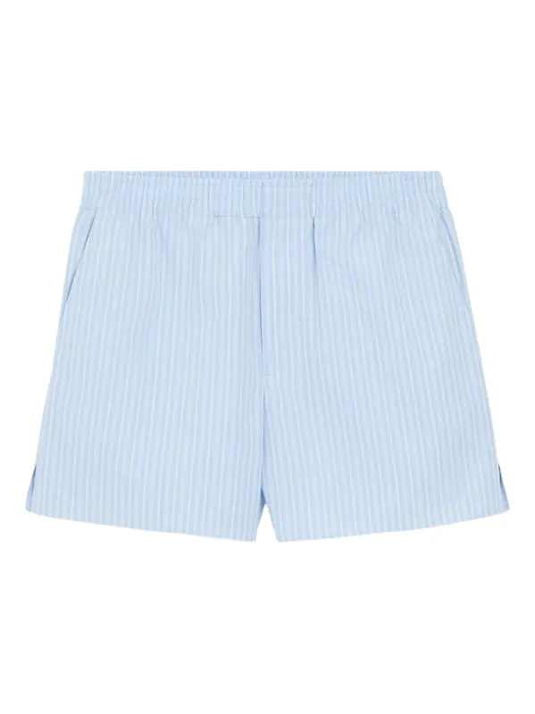 Striped Cotton Shorts - Ami Paris