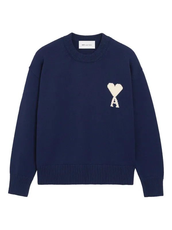 Ami De Coeur Wool Sweater - Ami Paris