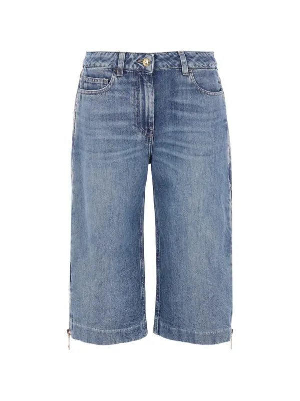 Bermuda Jeans With Lateral Zip - Elisabetta Franchi