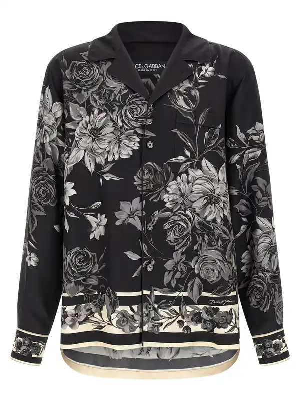Bouquet Fiori Shirt And Blouse Black - Dolce & Gabbana