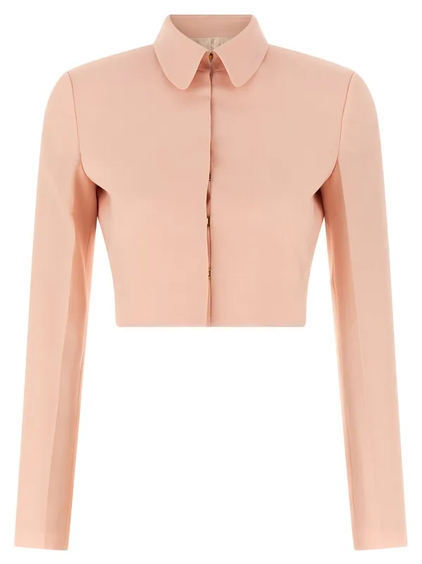 Tropical Wool Blazer Blazers Pink - Alberta Ferretti