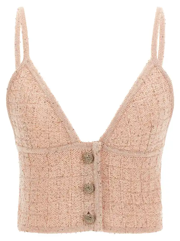 Sequin Top Tops Pink - Alessandra Rich