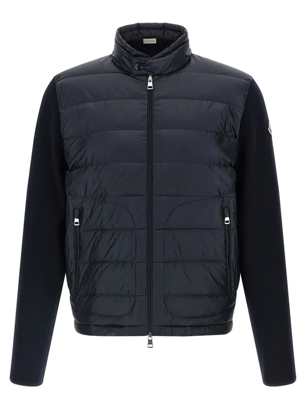 Padded Cardigan Sweaters And Cardigans Blue - Moncler
