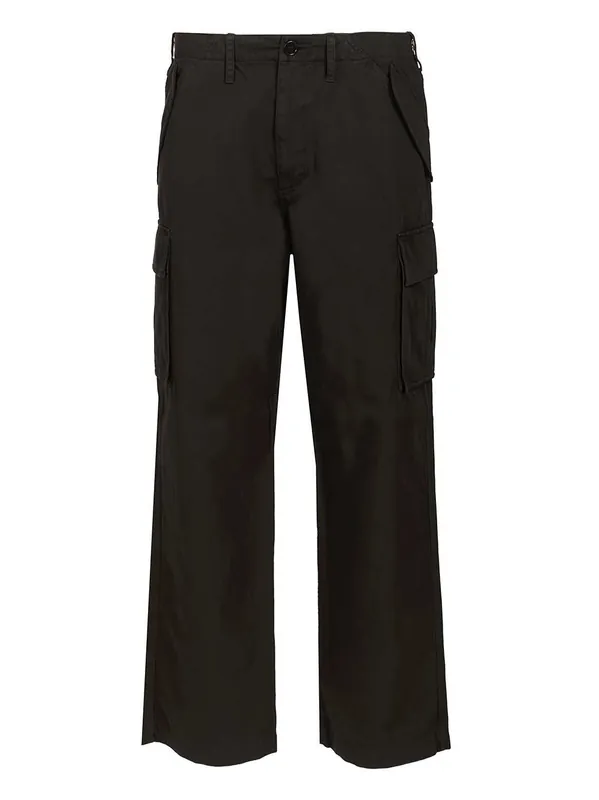 Cargo Crafted From Cotton Twill Trousers Black - Burberry