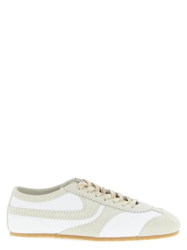 Leather And Suede Sneakers Beige - Dries Van Noten