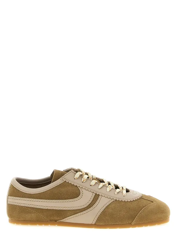 Suede Sneakers Beige - Dries Van Noten