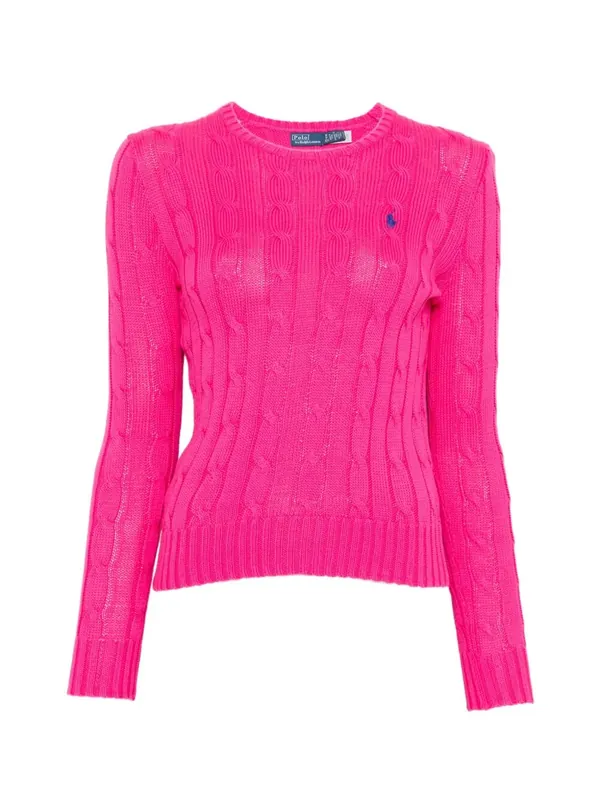 Cable-Knit Slim Fit Cotton Crewneck Jumper