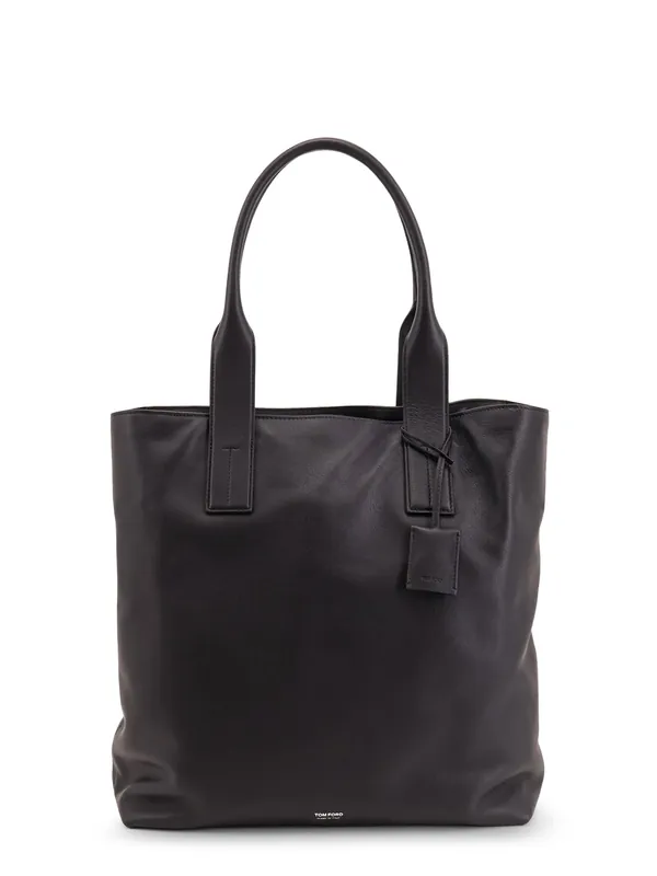 Leather Shopping Bag With Logo Lettering On The Bottom - Tom Ford