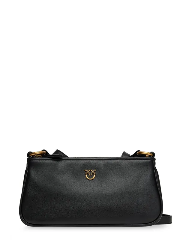 Mini Half Moon Leather Crossbody Bag - Pinko