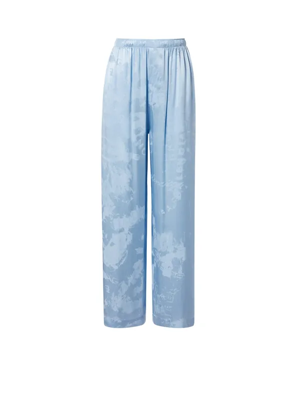 Pajamas Printed Silk Trousers - Balenciaga